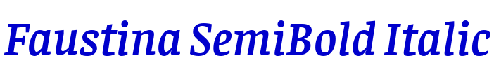 Faustina SemiBold Italic 字体